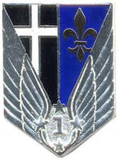 Insigne régimentaire 1er RHC, type 1, DRAGO Marne-la-Vallée argent. Alat.fr