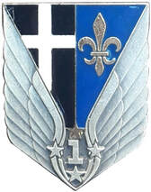 Insigne régimentaire 1er RHC, type 2, DRAGO Alat.fr