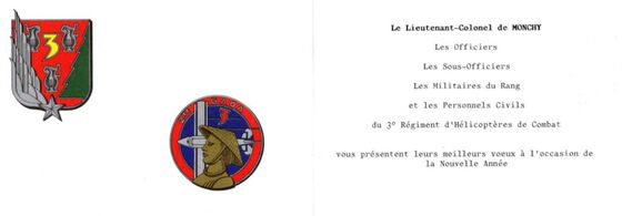 ​3e RHC : ​carte de vœux 1988 Alat.fr