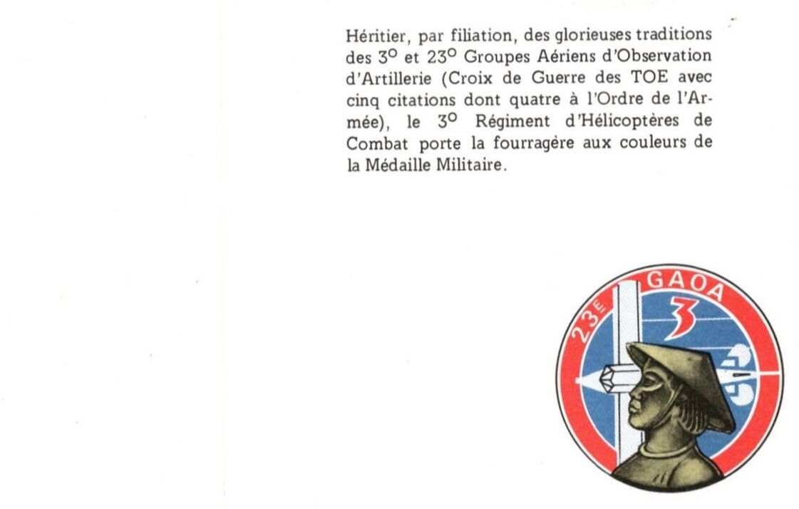 ​3e RHC : carton d'invitation à partir de 1986 Alat.fr