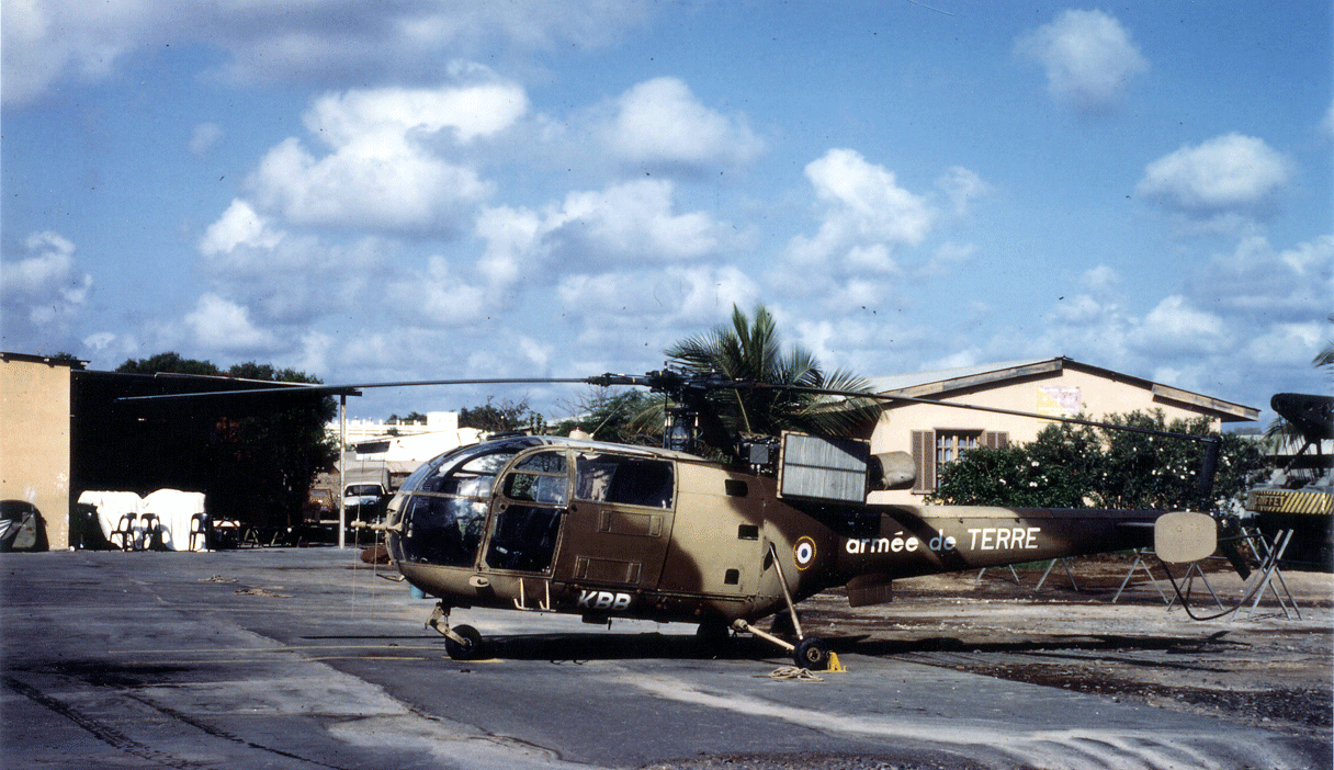 DETALAT Djibouti : ​ALOUETTE III n° 1249/KBB vue le 15 août 1984. Alat.fr