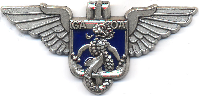 Insigne du 1e Groupe d'Aviation d'Observation d'Artillerie  en Indochine Alat.fr