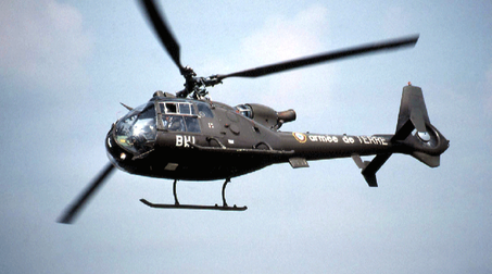 Gazelle de la 2e Escadrille d'Hélicoptères Légers de Reconnaissance du 3e RHC Étain 1989 Alat.fr