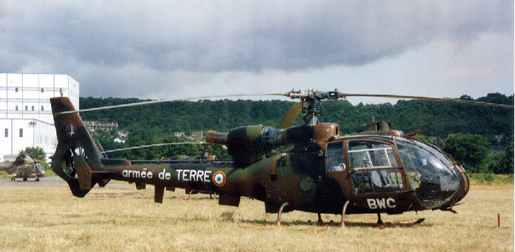 Gazelle de la 2e Escadrille d'Hélicoptères Légers de Reconnaissance du 3e RHC Étain 1989 Alat.fr
