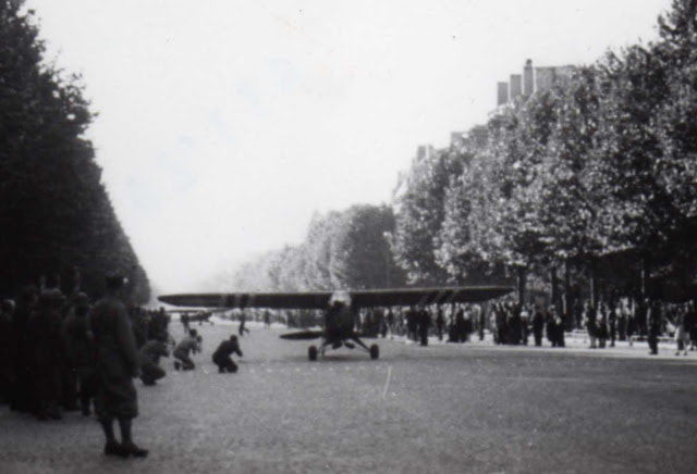 25 SOAA 2° DB, le CNE ROUSSELIER se pose sur les champs Élysées 1944 Alat.fr
