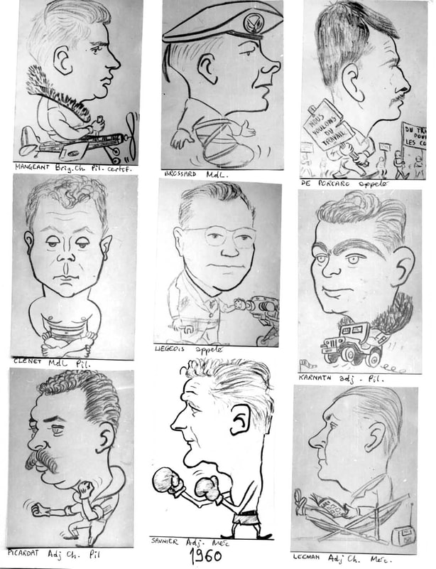 PA 5e BD : caricatures d'Yves LE BEC période 1958-1960 (2). Alat.fr
