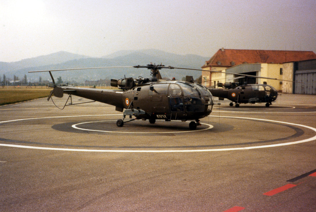2e RHC Fribourg, 5e EHA : ALOUETTE III sur la base de Fribourg en 1979 Alat.fr