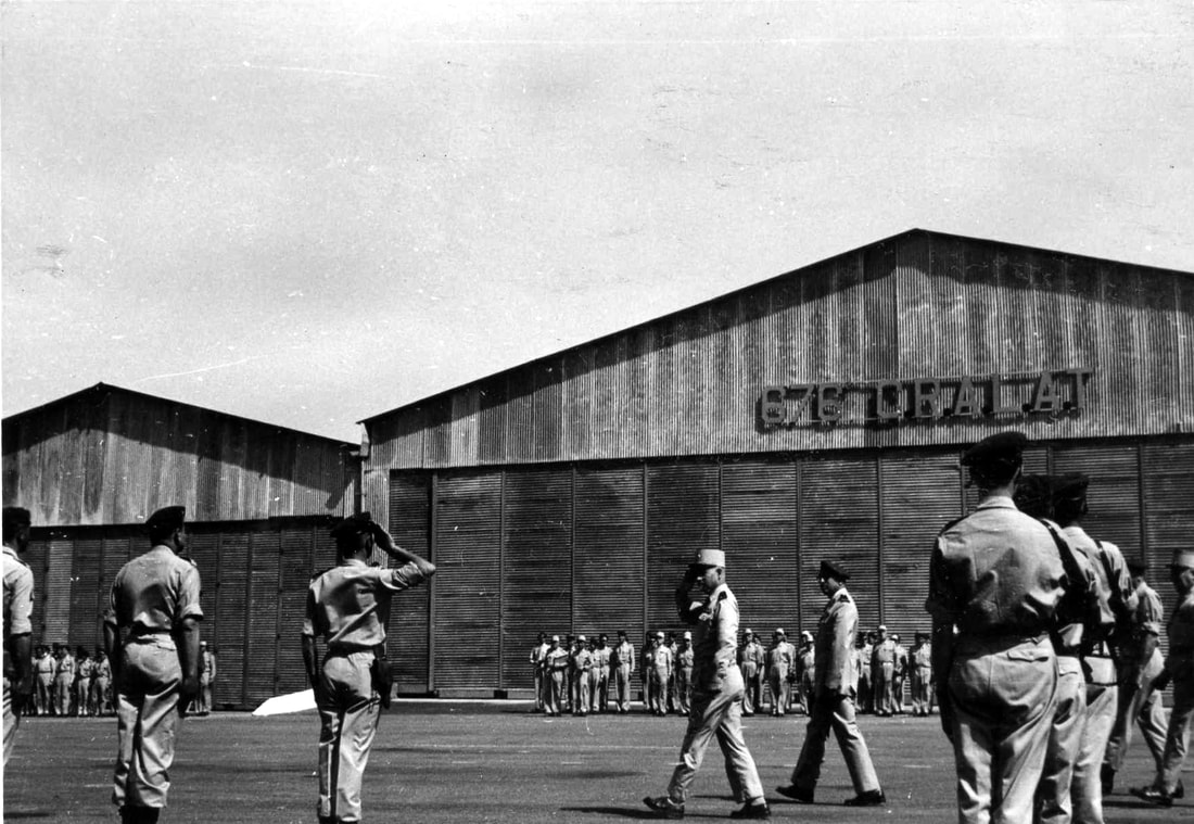 676e CRALAT : revue des troupes devant les hangars. Alat.fr