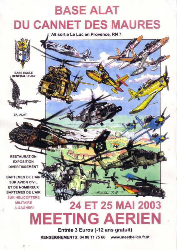 Affiche meeting aérien 2003 EALAT Le Luc Alat.fr
