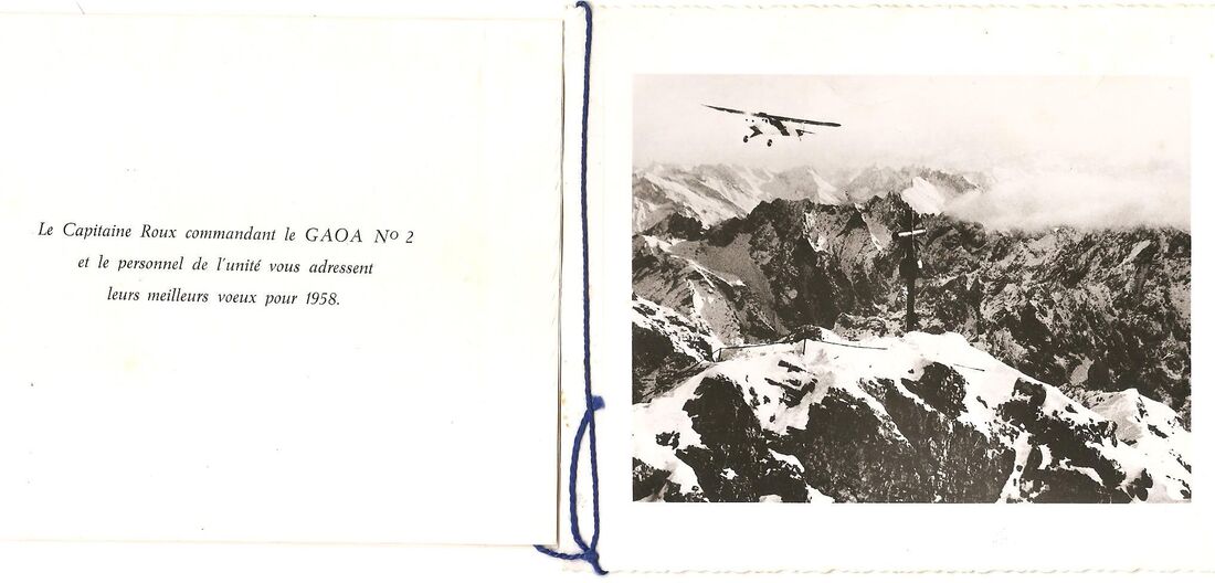 Carte de vœux du GAOA n° 2 de 1958 Alat.fr