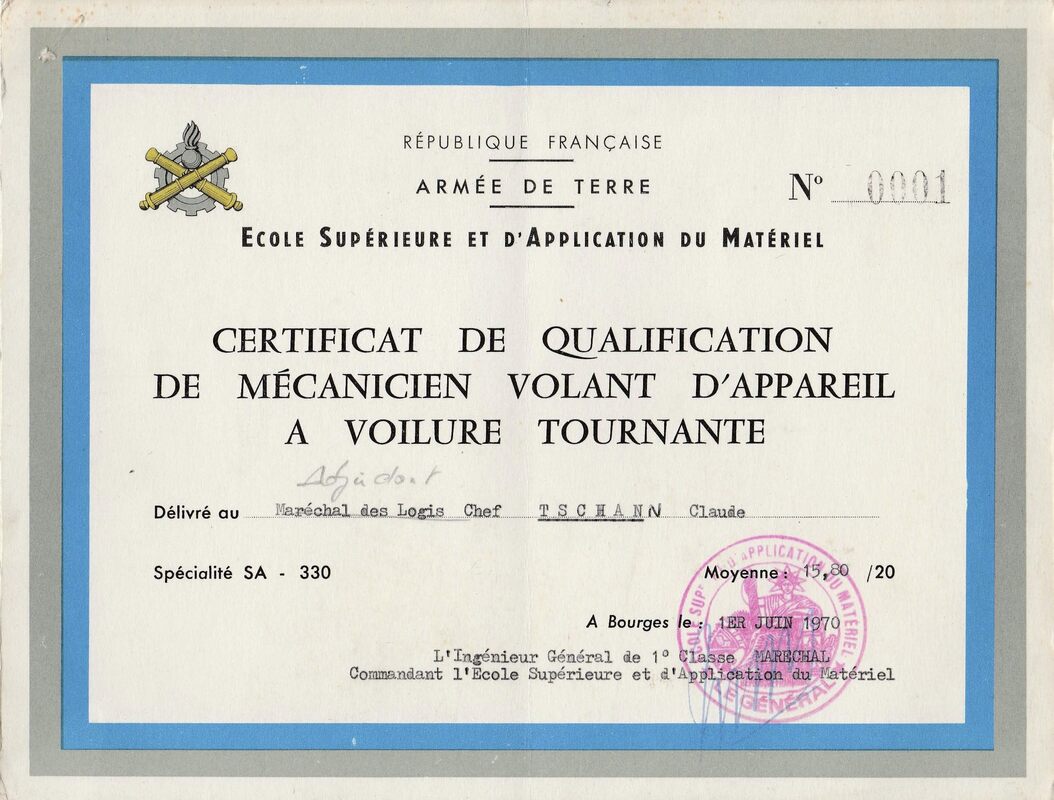 certificat de qualification n° 1 de mécanicien volant d'appareil à voilure tournante Alat.fr