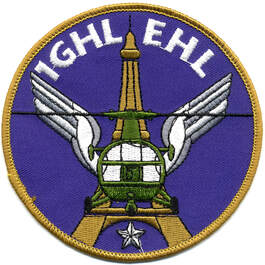 Patch EHL du 1er GHL, fond bleu Alat.fr