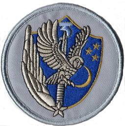 Patch en tissu fond gris de l'insigne d'honneur du 3e RHC, Alat.fr