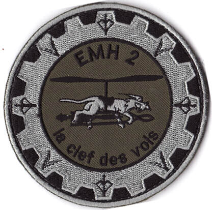 Patch tissu fond marron de la  2e EMH  du 5e RHC Alat.fr