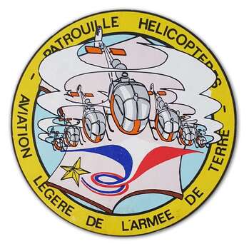 Autocollant patrouille hélicoptères ESALAT Dax Alat.fr