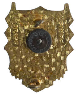 Dos insigne 3e GALAT type 2 guilloché, plat et doré, avec monture deux anneaux Alat.fr