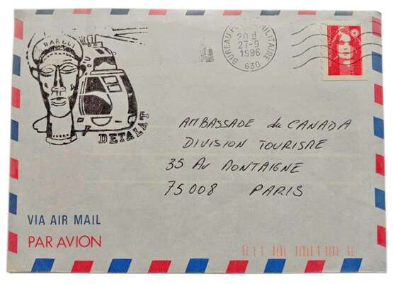 Enveloppe avec flamme du DETALAT Bangui Alat.fr