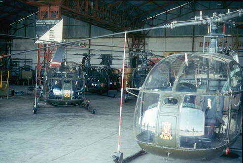 ​GH n° 2 : le hangar ALOUETTE II, à Sétif  Aïn-Arnat, en octobre 1962. Alat.fr