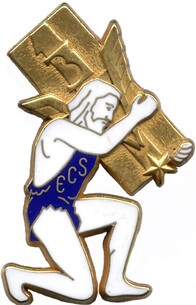 Insigne de l'ECS du 3e RHC, FRAISSE, avec chevelure blanche Alat.fr