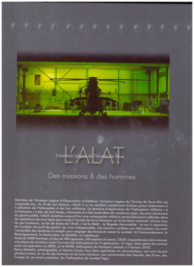 Dos du livre L'Alat des missions et des hommes, Couty Michelin, 2004, Éditions Air Photographique alat.fr
