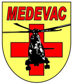 Dessin original du patch MEDEVAC du mandat n° 10 de la KFOR, Alat.fr