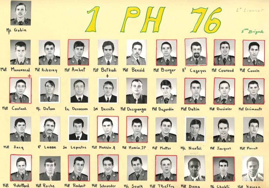 Photos des élèves du stage 1 PH 1976 Alat.fr