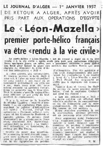 Photo journal d'Alger du 1er janvier 1957 Alat.fr