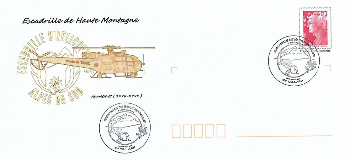 Enveloppe de l'escadrille de haute montagne du 5e GHL, ALOUETTE III Alat.fr