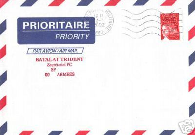 Enveloppe BATALAT TRIDENT KFOR ​Alat.fr
