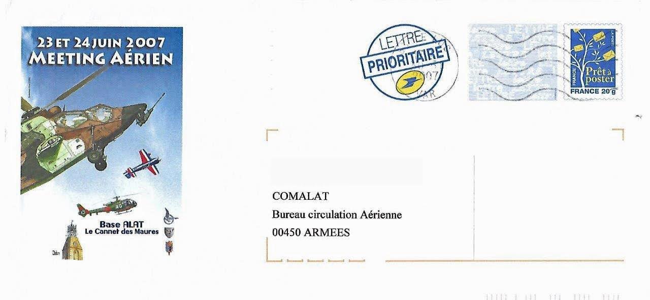 Enveloppe du 50e universitaire de l'EAALAT des 23 et 24 juin 2007 Alat.fr