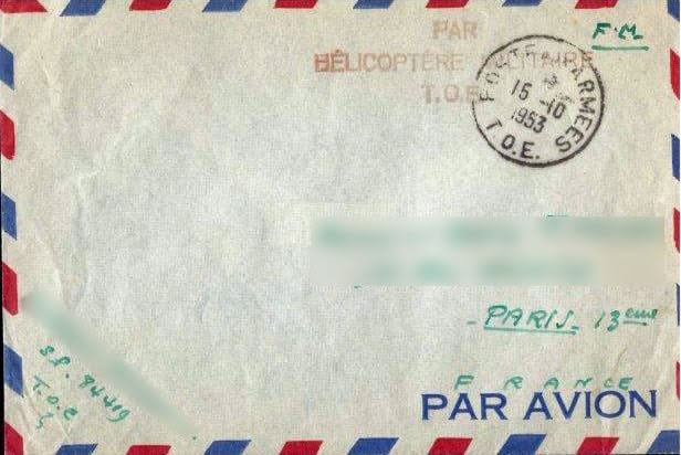 Enveloppe  Indochine, avec inscription 