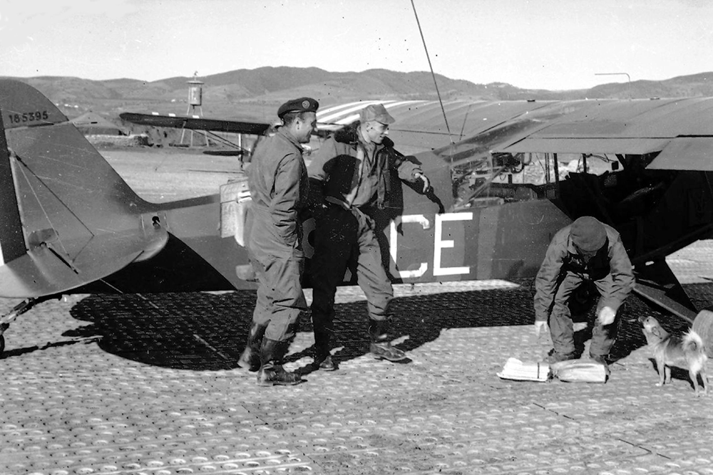 Pelotons avions de la 10e DP : PIPER L-21B n° 18-5395/ACE, à Orléansville, en 1958. Alat.fr