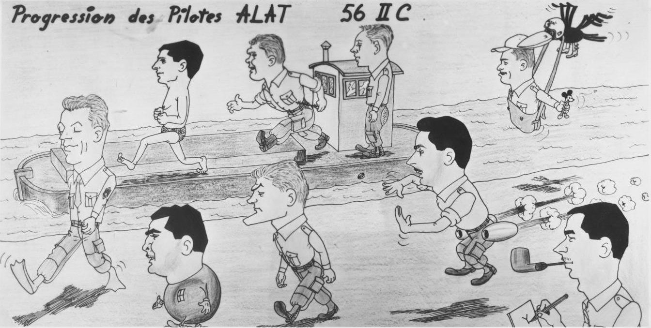 Caricatures des élèves du stage 2 CPAP 1957 Alat.fr