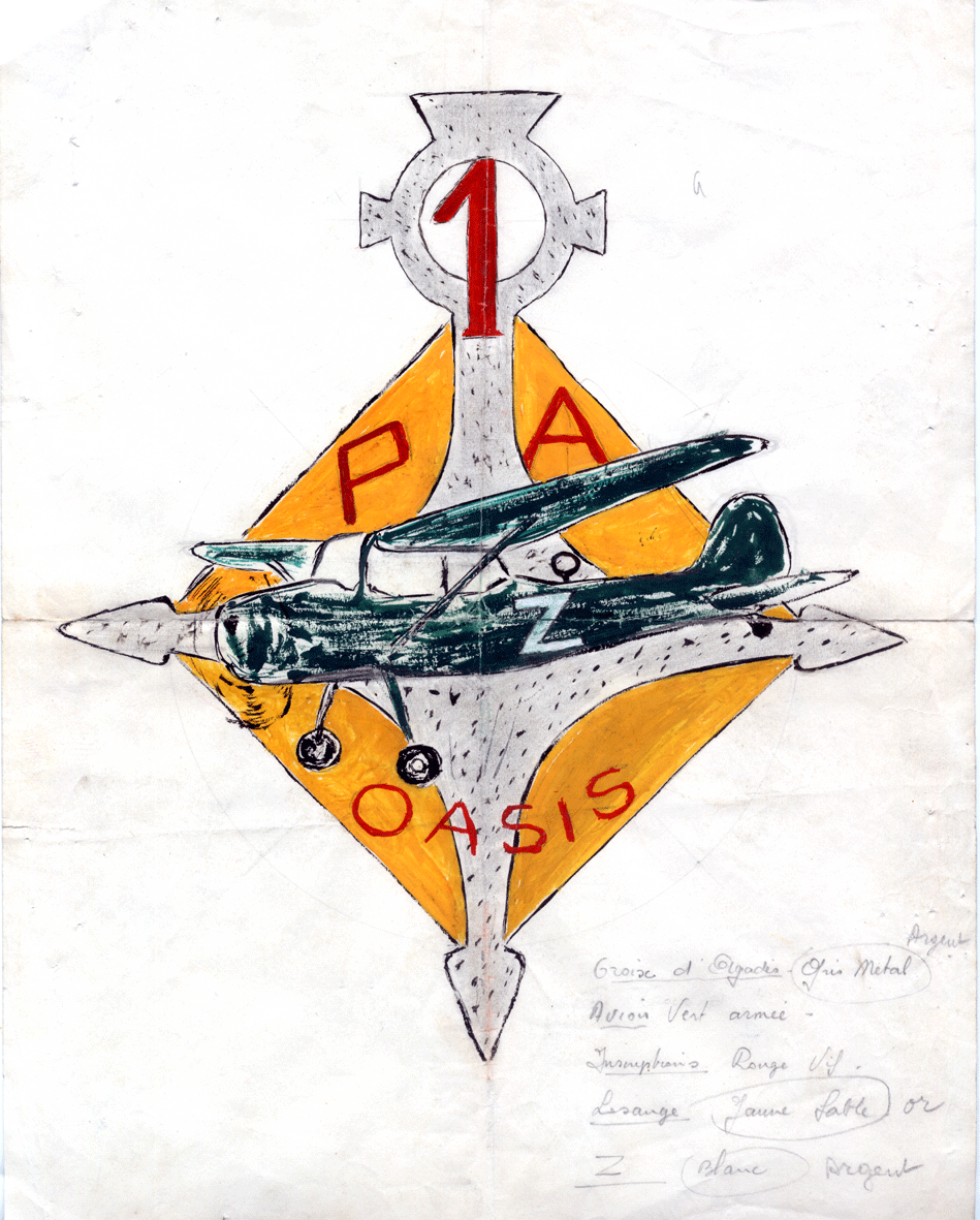Dessin original de l'insigne 1er PA ZOO Alat.fr
