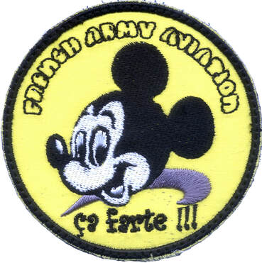 Patch tissu, type 2 tête de Mickey, du GTIA n° 1 à Bouaké du DETALAT Licorne n° 9 Alat.fr