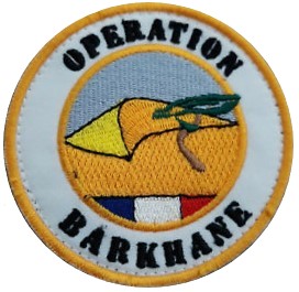 Patch couleurs, type 3, de l'insigne général de l'opération Barkhane. Alat.fr
