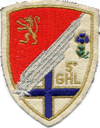 Patch tissu de l'insigne du 5e GHL, grand modèle Alat.fr