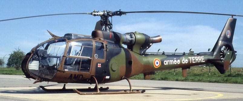 Gazelle de l'Escadrille d'Hélicoptères de Combat 4e RHCM Nancy 1997 Alat.fr