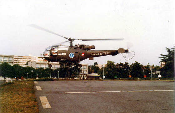 ALOUETTE III n° 1271/ACG du 6e RHC détachée au Samu de Toulouse en août 1987 Alat.fr