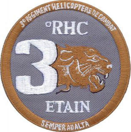 Patch tête de Puma et chiffre trois de la 1ère EHM du 3e RHC