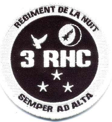 Patch tissu blanc et noir de l'EHR type 4 du 3e RHC