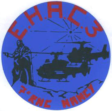 Autocollant 3e EHAC, type 2 bleu du 7e RHC. Alat.fr