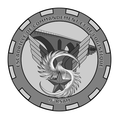 Version numérique du patch de l'escadrille de commandement et de logistique du 9e RSAM de Montauban Alat.fr