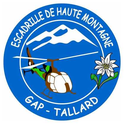 Autocollant escadrille haute montagne, inscription Gap-Tallard Alat.fr