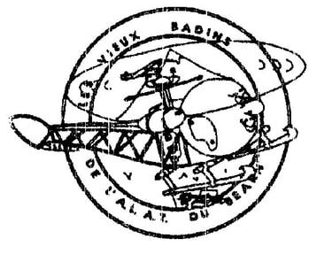 Dessin original du logo de la casquette les vieux badins de l'Alat du Béarn Alat.fr