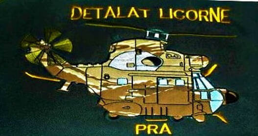 Patch du peloton de réparations de aéronefs avec Puma du mandat n° 4 du DETALAT Licorne Alat.fr