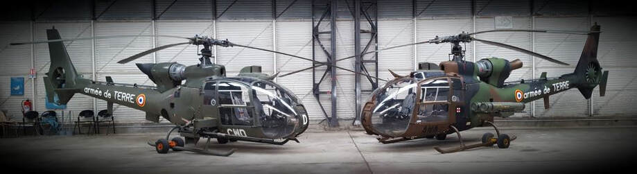Dax le musée de l'hélicoptère deux modèles de Gazelle alat.fr