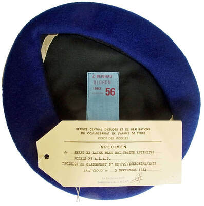 Béret bleu, fabrication BEIGHAU à Oloron en 1983 Alat.fr