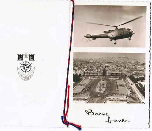 Carte de vœux du GE.ALAT de 1964 Alat.fr