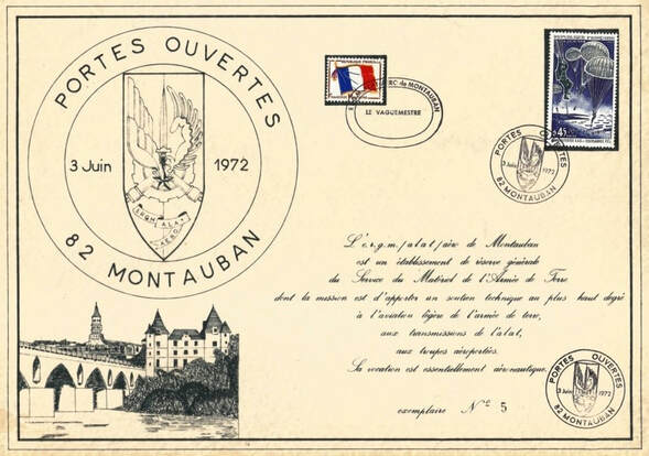 Carte postale des portes ouvertes du 3 juin 1972 de l'ERGM de Montauban Alat.fr